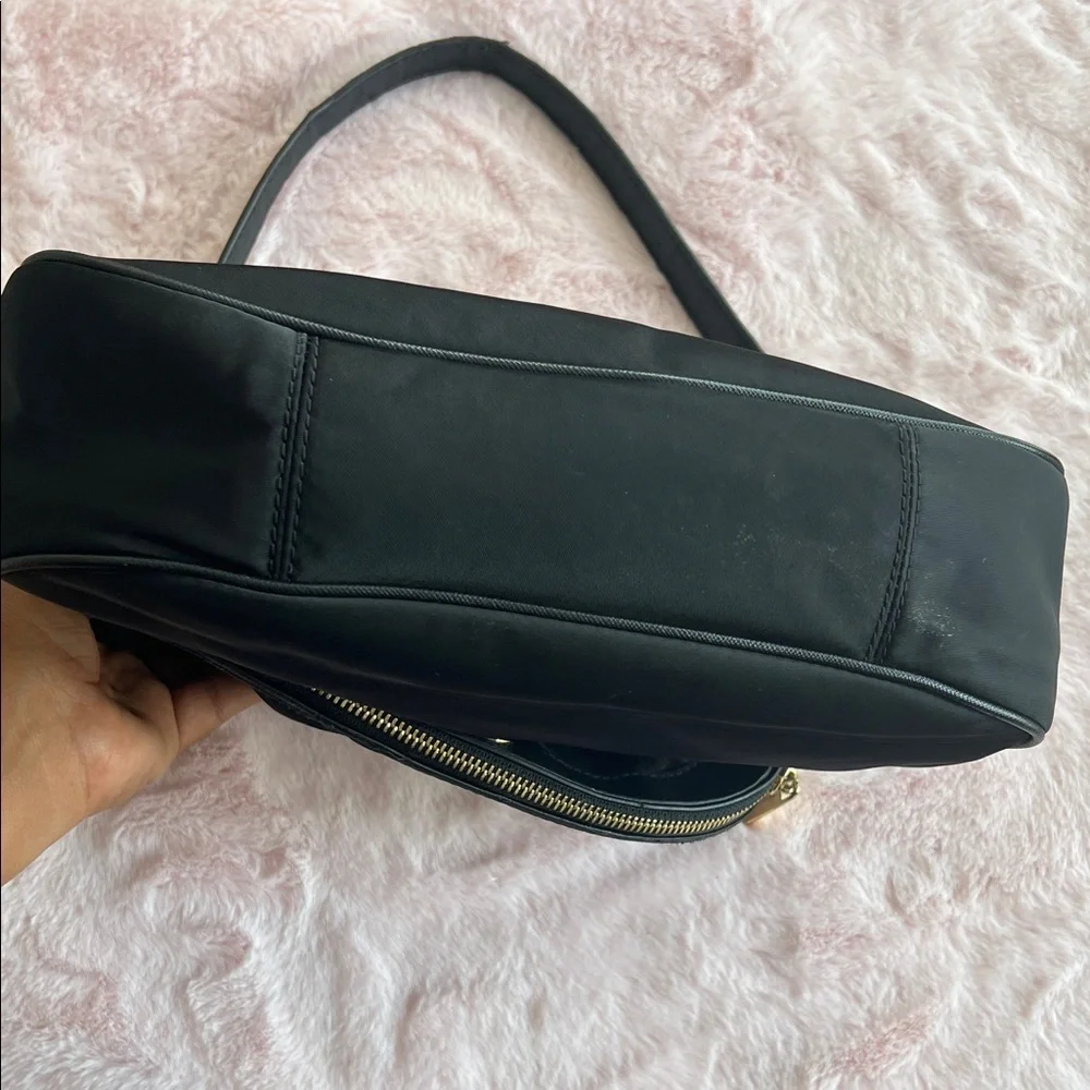 Michael Kors Black Shoulder Bag with Gold Accents